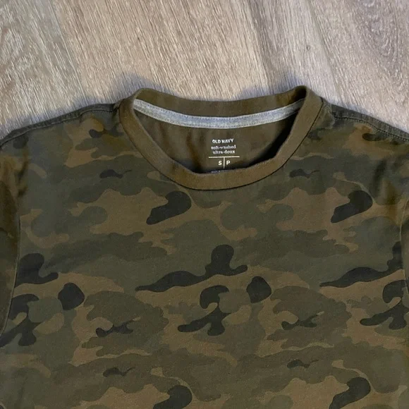SOLD🚨Unisex Old Navy Camo Soft Washed Crew Tee Cotton Adult Sz S - Picture 5 of 6